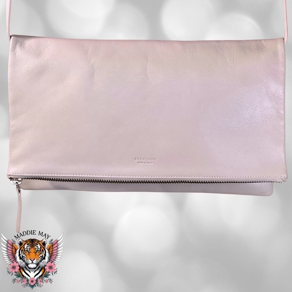 🌟Everlane: Leather Foldover Crossbody (Blush Pink)🌟 - Picture 1 of 12